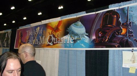 1990 Ford Probe - A banner artwork by Ralph McQuarrie, science fiction themes and characters.