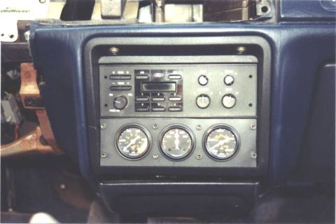1991 Ford Taurus - Here are the gauges with the aluminum plate that I installed. They are Oil, Amp, and water temp gauges. I got rid of the stock Radio and bo…