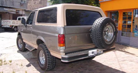 1981 Ford Bronco - This 1981 Ford Bronco is seen from the rear, its iconic spare tire carrier.