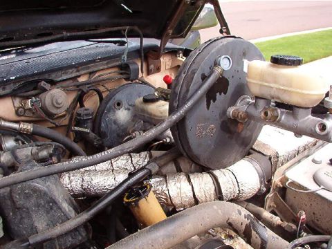 1983 Ford Bronco - '87-96 Brake Booster fits '80-96 1/2-ton. The one on top is the '94-96 cruise type, with the dangerous red SCDS almost out-of-frame to the…