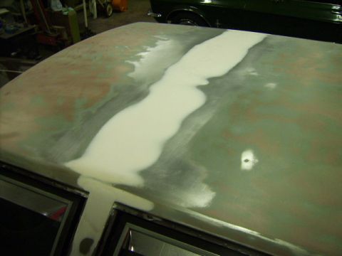 1982 Ford Crown Victoria LTD - What I thought was close to finished. I fixed the small dent in the lower right of this picture. I sprayed the center with primer and it be…