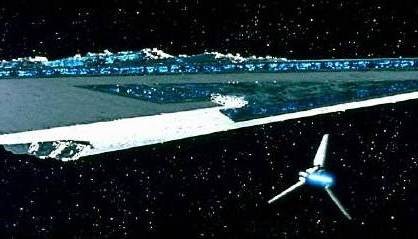 1991 Ford Taurus - Imperial Star Destroyer and TIE fighter in space. Watermark reads SUPERMOTORS.NET.
