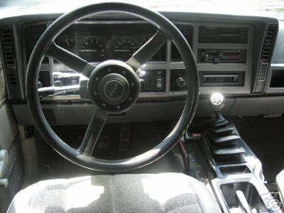 1989 Jeep Cherokee - Interior view of a 1989 Jeep Cherokee, highlighting the dashboard and center console.