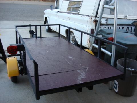 1983 Ford Bronco - here is the trailer with the new deck and some of the corners clipped.This was a great project.