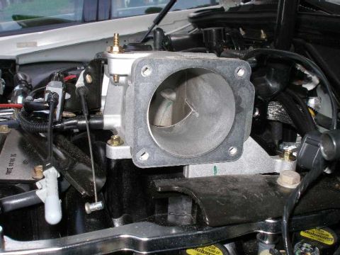 2001 Ford Crown Victoria - Now is a good time to use an appropriate cleaner and a rag to remove deposits from inside the plenum.