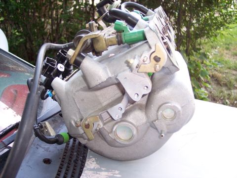 1994 Ford Probe - An intake manifold assembly is shown, disconnected from a vehicle.