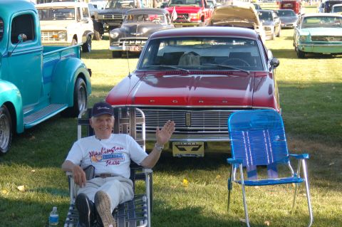 1967 Ford Ranchero - Gunder Trostad enjoying the music of the Motorfest.