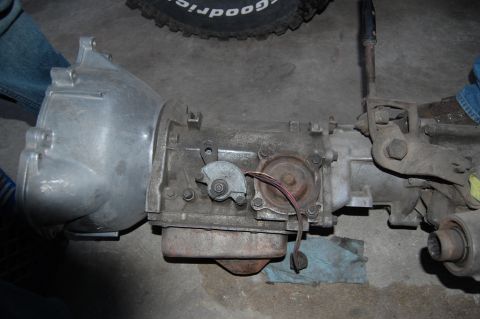 1992 Ford Explorer - Automatic transmission assembly with shifter linkage and pan, likely removed from a vehicle.