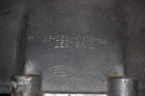 1992 Ford Explorer - Close-up of a Ford part showing casting numbers RF-D52P-7976-AA and LESTER 1.