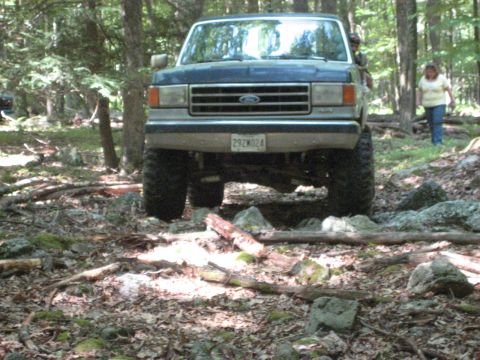 1991 Ford Bronco - This 1991 Ford Bronco navigates a challenging, rocky trail during an off-road excursion.