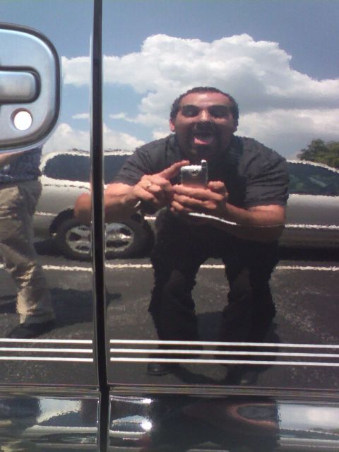1978 Chevrolet C/K Pickup - scratch on drivers side yeah my ugly mug...