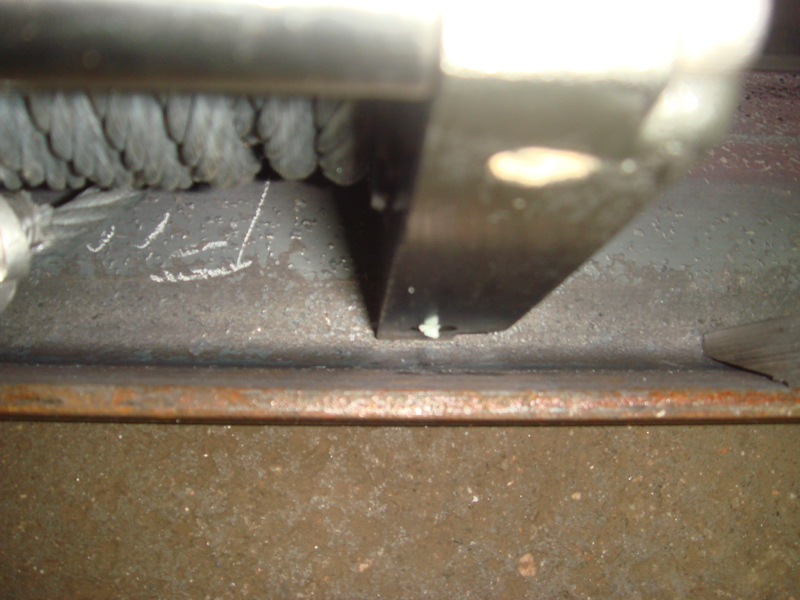 Winch cable and metal frame detail
