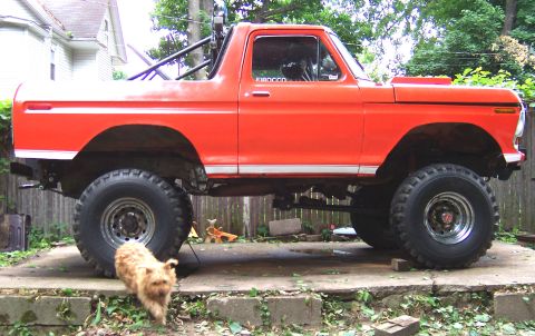 1978 Ford Bronco - Modified 1978 Ford Bronco with a lifted suspension and off-road tires.