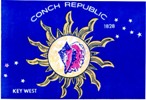 2001 Ford Crown Victoria - Flag of the Conch Republic, a micronation in Key West, Florida.