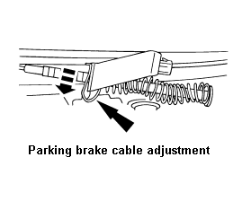 1999 Ford Crown Victoria - Parking brake cable adjustment