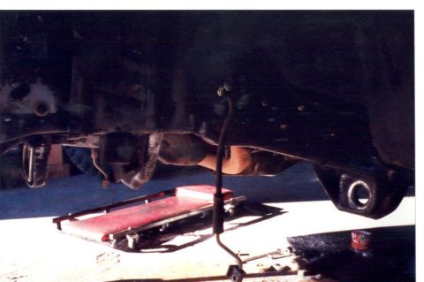 1989 Ford Bronco - Close up of stock brackets that are riveted on at the factory