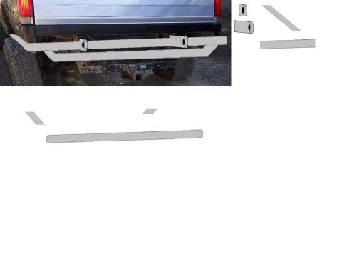 1991 Ford Bronco - Rear view of a silver 1991 Ford Bronco, showing its bumper, step bars, and tire.