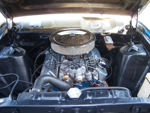 1967 Ford Ranchero - manifolds installed, engine bay complete, tuned, and there is nothing sweeter then a 289 small block ford