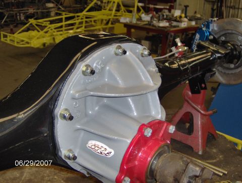 1978 Ford Bronco - Close-up of a rear axle differential housing, likely part of a custom build or repair.