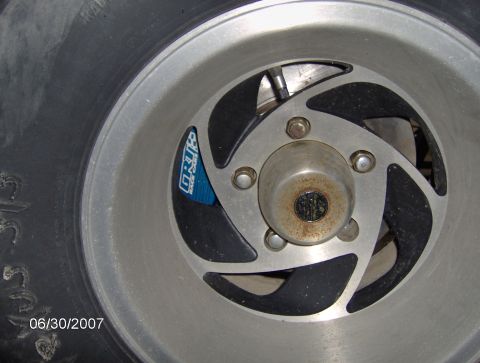 1978 Ford Bronco - Custom wheel and brake caliper detail, photographed on June 30, 2007.