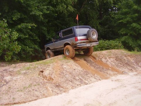 1991 Ford Bronco - This 1991 Ford Bronco is shown navigating an off-road trail.