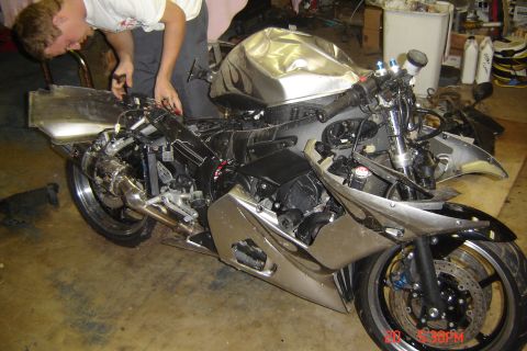 2006 Honda CBR-RR - Brother lost the front wheel doing - 100 and the bike slide into a cement wall.