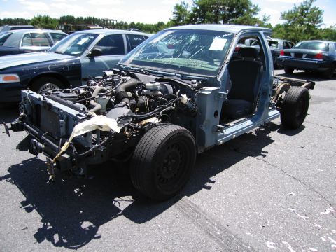 1991 Ford LTD Crown Victoria - This stripped-down 1991 Ford Crown Victoria chassis is missing many parts, including doors and the rear end. Another similar vehicle is vis…