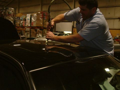 2002 Ford Crown Victoria - Sunroof installation- cutting through the roof