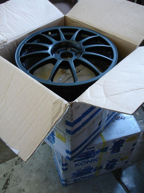 1993 Ford Taurus - New Konig wheels are unboxed, ready for installation.