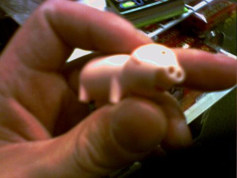 2001 Ford Crown Victoria - A toy pig is held between fingers, with a Supermotors.net watermark visible at the bottom right.