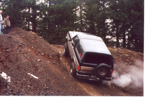 1989 Ford Bronco - About here it feels like I am going over backwards. (we missed the shot with the front tires in the air)