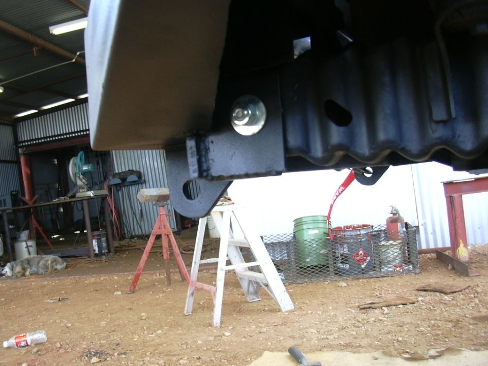 Custom front bumper mount with bolt