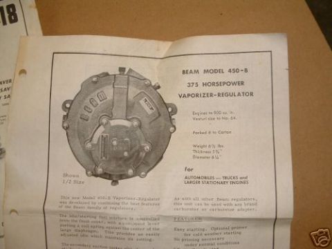 1978 Ford Bronco - This document details the Beam Model 450-B Vaporizer-Regulator, designed for various engines.