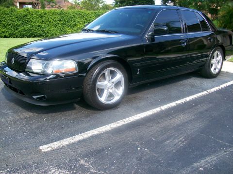 2003 Mercury Marauder - Black 2003 Mercury Marauder parked in a lot, showing its front quarter profile.
