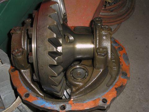 1990 Ford Bronco - Close-up of an open differential gear assembly, showing the ring and pinion gears.