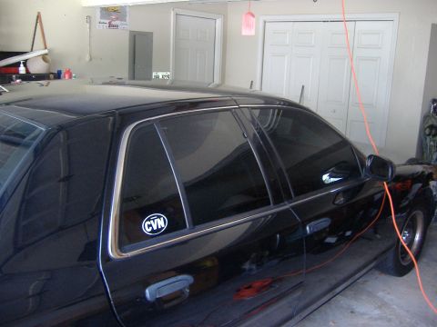 2001 Ford Crown Victoria - Pass. side before removal. (sitting in garage)