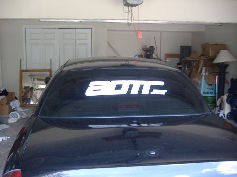 2001 Ford Crown Victoria - rear before removal (sitting in garage)
