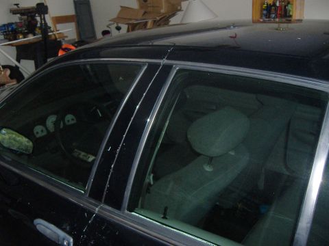 2001 Ford Crown Victoria - Drivers side after replacement (sitting in garage)