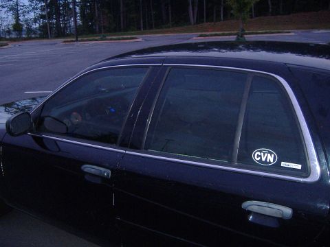 2001 Ford Crown Victoria - Drivers Side after replacement (next morning in parking lot)