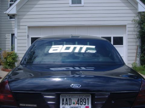 2001 Ford Crown Victoria - rear after replacement (in driveway)