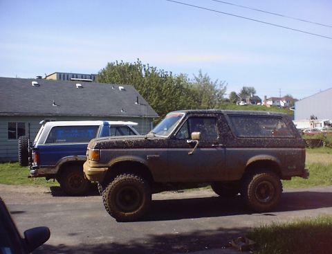 1989 Ford Bronco - After the mud dried up, at Todds house