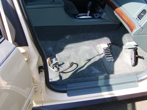 1996 Mercury Grand Marquis - Seat and track removed. Very clean under there! :cool:
