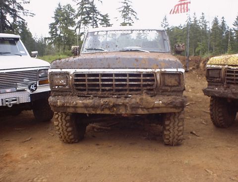 1989 Ford Bronco - Jims truck smiling with a muddy face