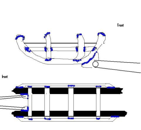 1991 Ford Bronco - Diagram shows brake caliper and rotor assembly, with "front" labels indicating orientation.