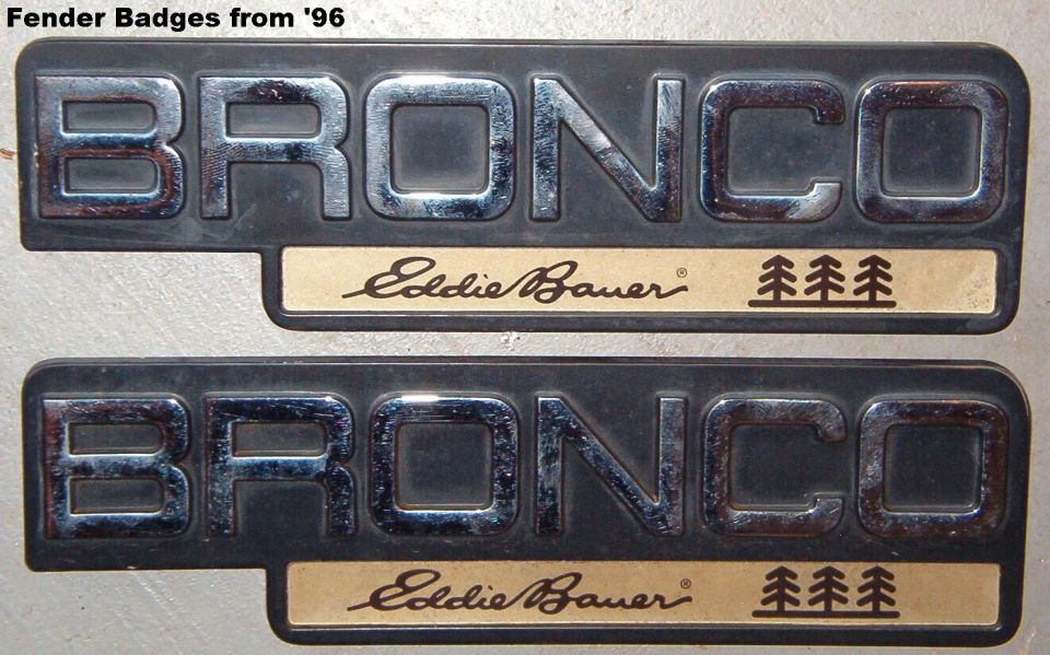 SOLD Fender Badges from '96 EB Bronco