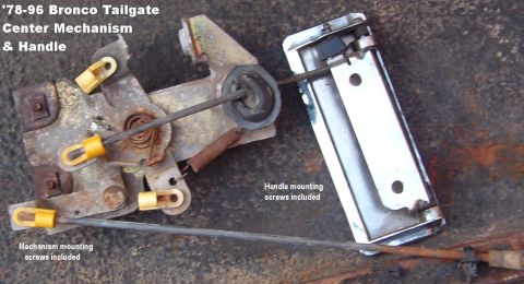 1983 Ford Bronco - Remote Control (D8TZ9843170B) and Latch Handle (D8TZ98431C62A) Fits '78-96 Bronco. Fasteners included. For everything you need to know abou…