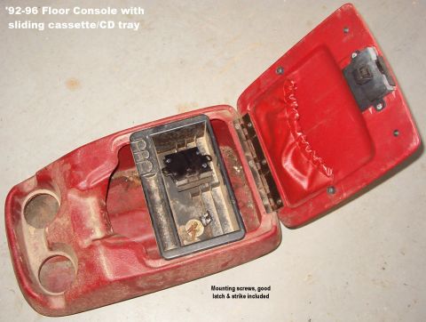 1983 Ford Bronco - PRESOLD Red Floor Console for '92-96 F-series & Bronco with captain's chairs Actual dimensions: 22x12x11" @ 8.5 lbs