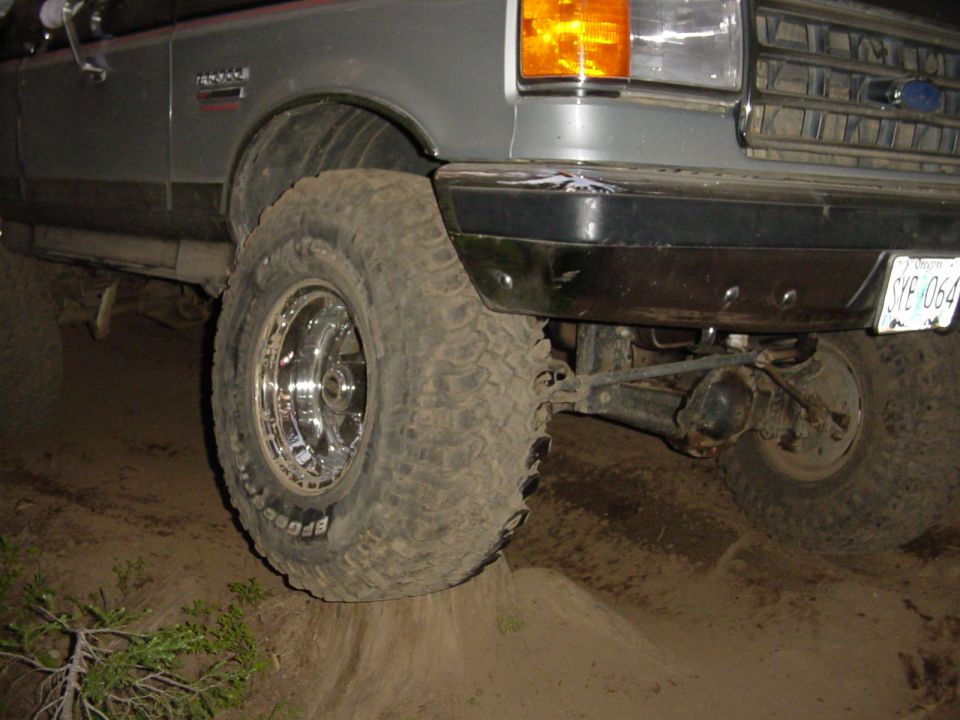 Tire up on a stump