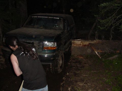 1989 Ford Bronco - Thats me taking up the slack in the tow rope, While Hippy tows Greg thru the spot