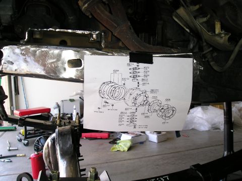 1986 Toyota Hilux - cheat sheet in place
